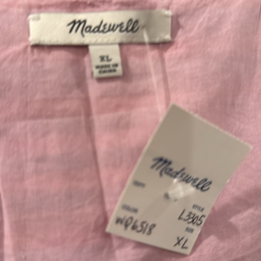MADEWELL SUNDRESS Sleeveless Button front NWT sz XL - Picture 7 of 7